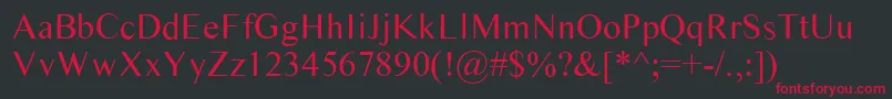 Timess Font – Red Fonts on Black Background