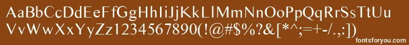Timess Font – White Fonts on Brown Background