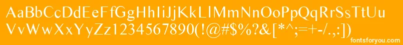 Timess Font – White Fonts on Orange Background
