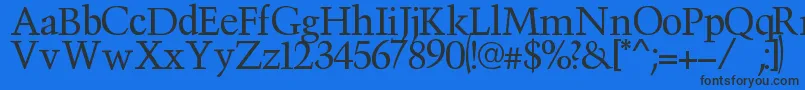 Victima Font – Black Fonts on Blue Background