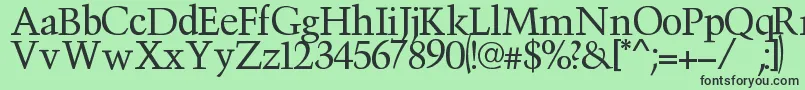 フォントVictima – 緑の背景に黒い文字