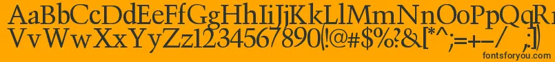 Victima Font – Black Fonts on Orange Background