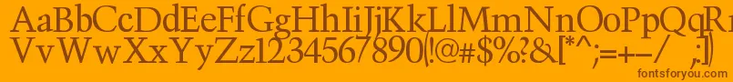 Victima Font – Brown Fonts on Orange Background
