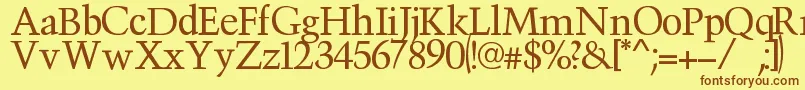 Victima Font – Brown Fonts on Yellow Background