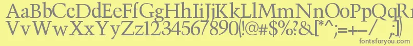 Victima Font – Gray Fonts on Yellow Background