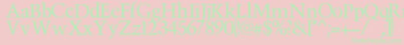 Victima Font – Green Fonts on Pink Background