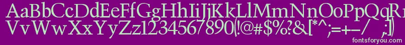 Victima Font – Green Fonts on Purple Background