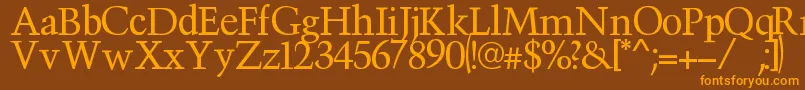 Victima Font – Orange Fonts on Brown Background