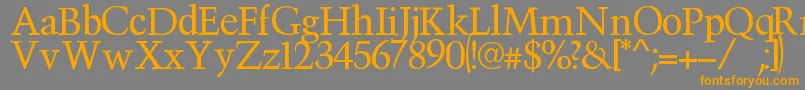 Victima Font – Orange Fonts on Gray Background