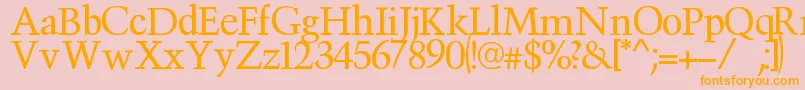 Victima Font – Orange Fonts on Pink Background