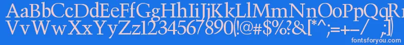 Victima Font – Pink Fonts on Blue Background