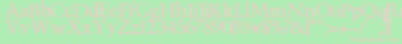 Victima Font – Pink Fonts on Green Background