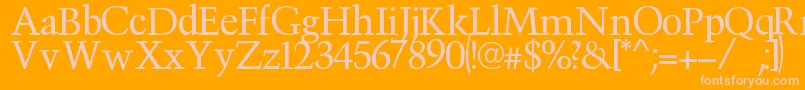 Victima Font – Pink Fonts on Orange Background