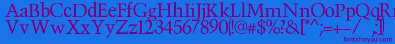 Victima Font – Purple Fonts on Blue Background