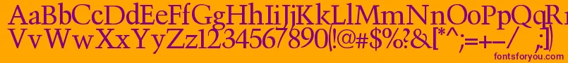 Victima Font – Purple Fonts on Orange Background