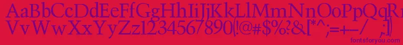 Victima Font – Purple Fonts on Red Background