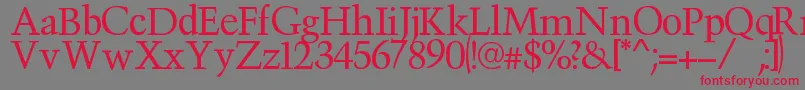 Victima Font – Red Fonts on Gray Background