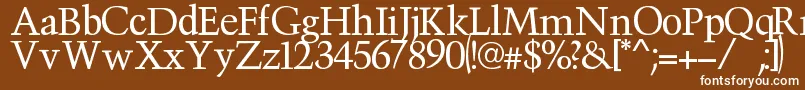 Шрифт Victima – белые шрифты на коричневом фоне