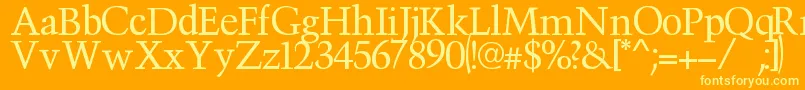 Victima Font – Yellow Fonts on Orange Background