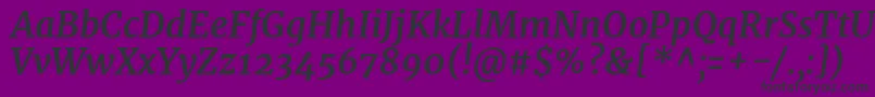 MerriweatherBolditalic Font – Black Fonts on Purple Background