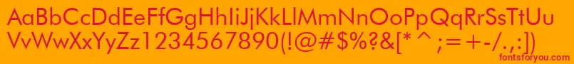 Tt0140m-Schriftart – Rote Schriften auf orangefarbenem Hintergrund