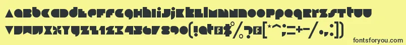 Blackfoot Font – Black Fonts on Yellow Background