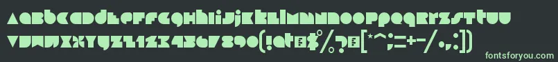 Шрифт Blackfoot – зелёные шрифты на чёрном фоне