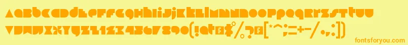 Blackfoot Font – Orange Fonts on Yellow Background