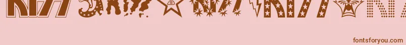 Theki Font – Brown Fonts on Pink Background