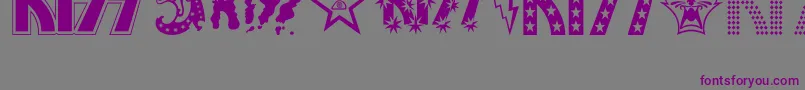 Theki Font – Purple Fonts on Gray Background