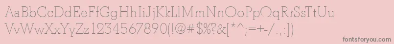 BostonLightRegular Font – Gray Fonts on Pink Background