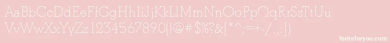 BostonLightRegular-Schriftart – Weiße Schriften auf rosa Hintergrund
