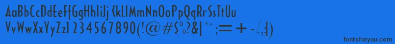 Шрифт Halseycondssk – чёрные шрифты на синем фоне