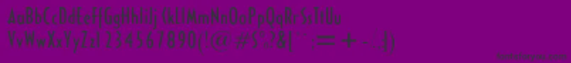 フォントHalseycondssk – 紫の背景に黒い文字