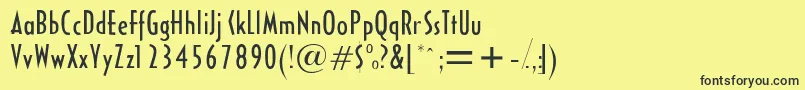 Halseycondssk Font – Black Fonts on Yellow Background