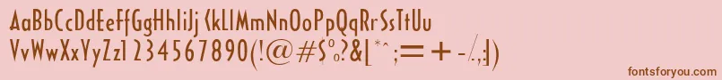 Halseycondssk Font – Brown Fonts on Pink Background