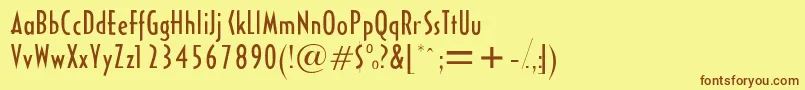 Halseycondssk Font – Brown Fonts on Yellow Background