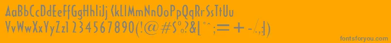 Halseycondssk-Schriftart – Graue Schriften auf orangefarbenem Hintergrund