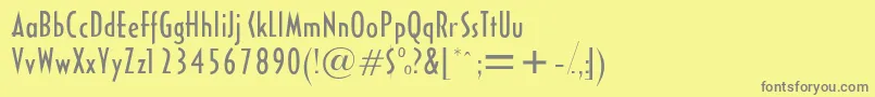 Halseycondssk Font – Gray Fonts on Yellow Background