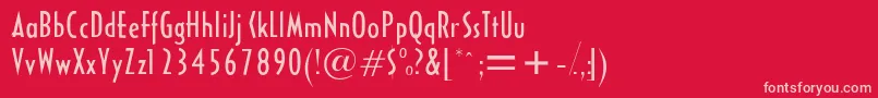 Halseycondssk Font – Pink Fonts on Red Background