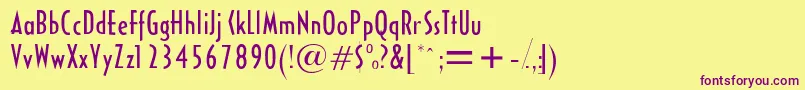 Halseycondssk Font – Purple Fonts on Yellow Background
