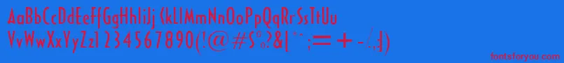 Fonte Halseycondssk – fontes vermelhas em um fundo azul