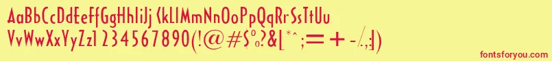 Halseycondssk Font – Red Fonts on Yellow Background