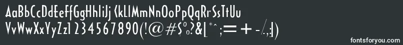 Halseycondssk-fontti – valkoiset fontit mustalla taustalla