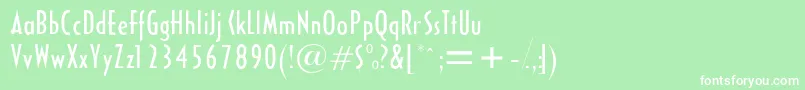 Halseycondssk-Schriftart – Weiße Schriften auf grünem Hintergrund