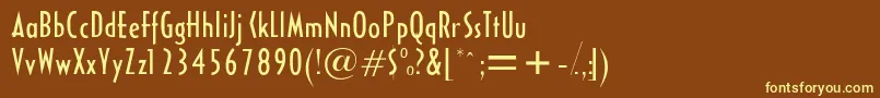 Halseycondssk Font – Yellow Fonts on Brown Background