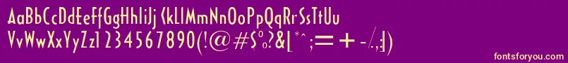 Halseycondssk Font – Yellow Fonts on Purple Background