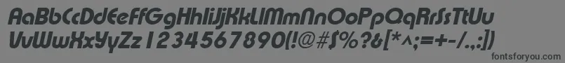 ExpressaBoldItalic Font – Black Fonts on Gray Background