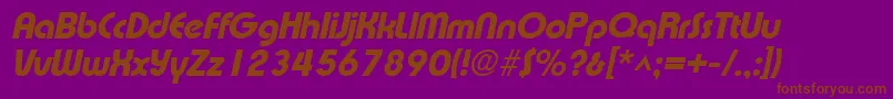 ExpressaBoldItalic Font – Brown Fonts on Purple Background