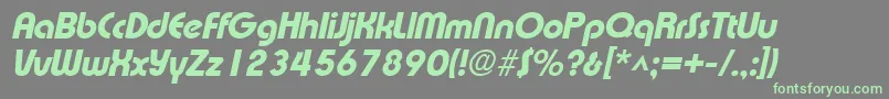 Fonte ExpressaBoldItalic – fontes verdes em um fundo cinza